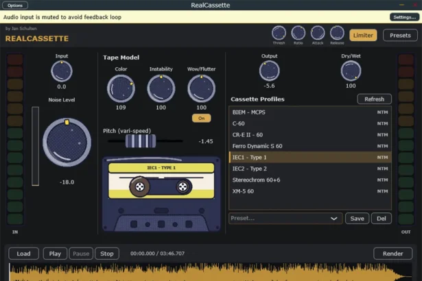 RealCassette: cassette emulation από πραγματικές μετρήσεις ταινιών